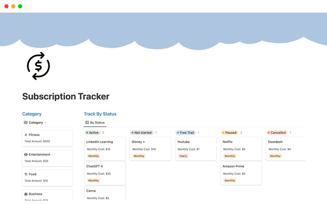 Subscription Tracker