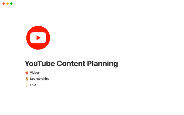 YouTube Content Planner