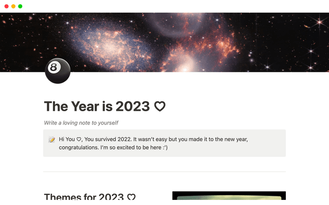 2023 Vision Board and Weekly Planner