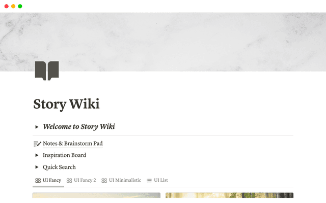 Story Wiki: Worldbuild, Plot, Write