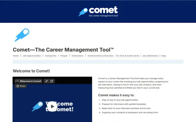 Comet - The Career Management Tool